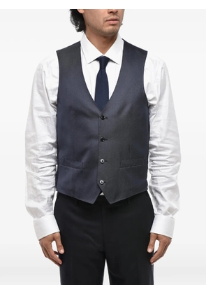 Corneliani silk-twill waistcoat - Blue