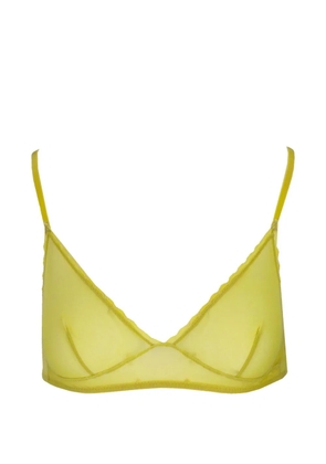 Laura Urbinati tulle scalloped-edge bra - Green