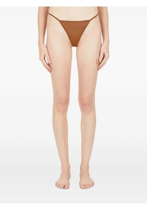 GUESS USA logo-plaque thong - Brown