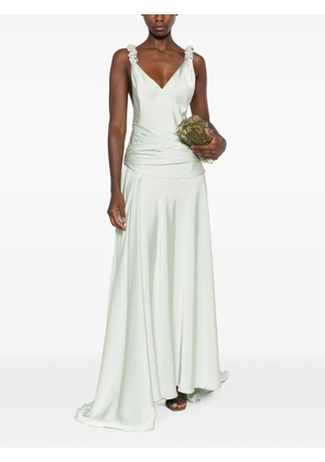 ARCINA ORI Madalena ruched-strap maxi dress - Green