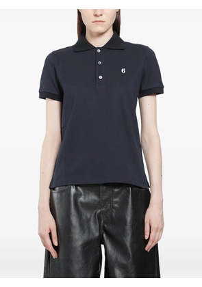 MM6 Maison Margiela logo-print short-sleeve polo shirt - Black