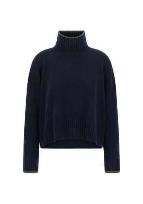 PINKO ribbed-knit high-neck sweater - Blue