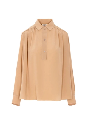 Saint Laurent button long-sleeve shirt - Neutrals