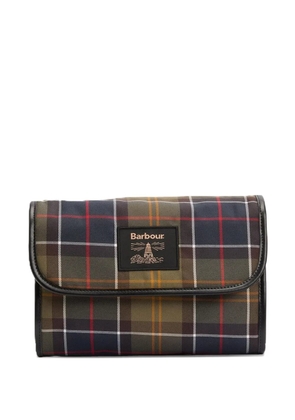 Barbour tartan-plaid clutch bag - Green
