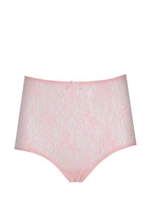 Laura Urbinati lace-panelled bow-detail briefs - Pink