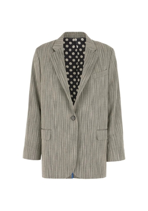 Paul Smith longline herringbone oversized blazer - Grey