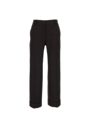 Alberto Biani turned-up hem trousers - Black