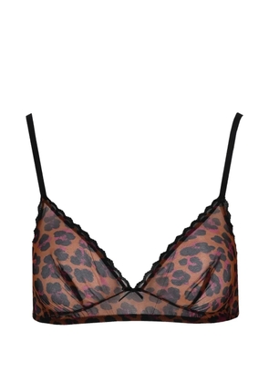 Laura Urbinati leopard-print triangle bra - Brown