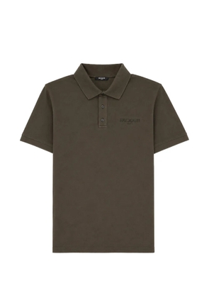 Balmain logo-embroidered short-sleeve polo shirt - Green