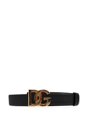 Dolce & Gabbana DG logo-plaque belt - Black