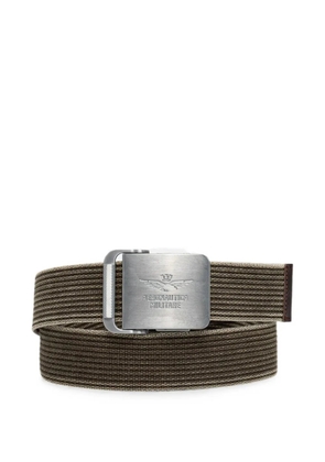 Aeronautica Militare logo-engraved woven belt - Green