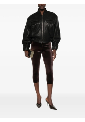 THE ANDAMANE New Holly velvet cropped trousers - Brown