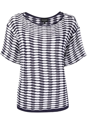 Emporio Armani textured-knit T-shirt - White