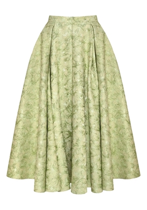 ANOUKI pleated maxi skirt - Green