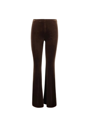 F.It velvet flared trousers - Brown