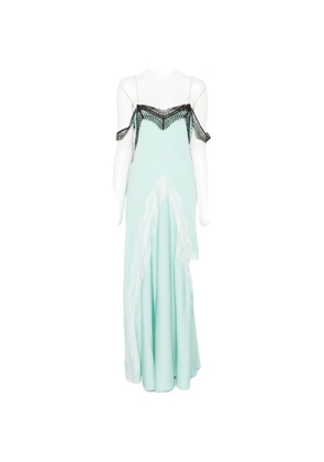 Christopher Esber lace-trim midi dress - Blue