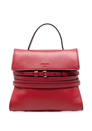 Moschino Tie Me belt-detail top-handle mini tote bag - Red