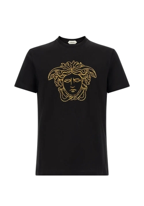 Versace Medusa-embroidered T-shirt - Black