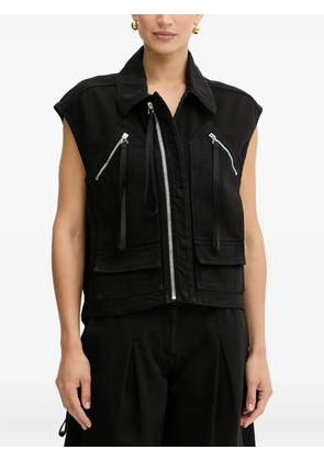 PINKO zip-fastening pocket gilet - Black