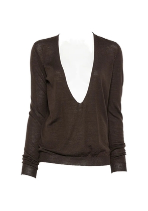 Rick Owens V-neck sweater - Brown