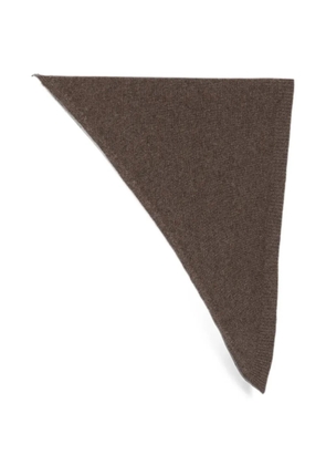 Róhe triangular knitted scarf - Brown