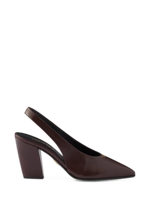 Prada leather slingback pumps - Brown