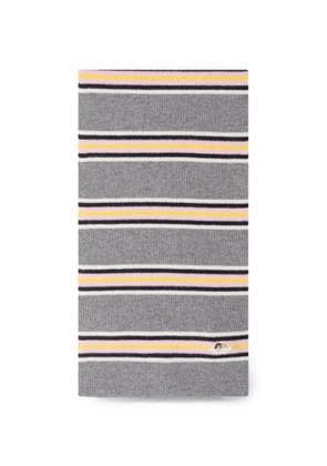 Fiorucci angel-patch striped scarf - Grey
