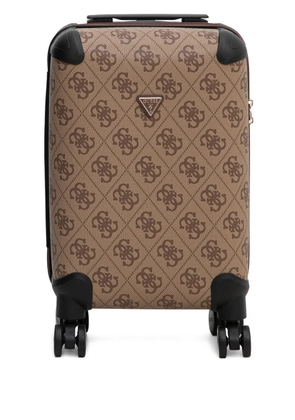 GUESS USA Berta 4G logo luggage - Brown