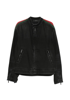 Gucci Web-stripe denim jacket - Black