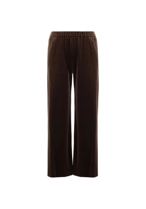 F.It elasticated-waist straight trousers - Brown