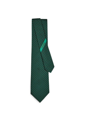 Ferragamo Archi-print silk tie - Infinite Inspirations - Green