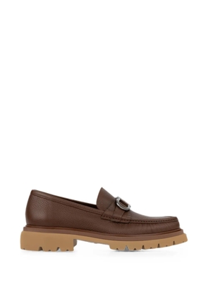 Ferragamo Gancini ornament loafers - Brown