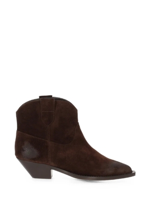 Via Roma 15 suede Western boots - Brown