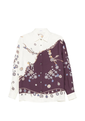 Versace print-detail buttoned shirt - Neutrals