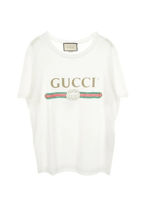 Gucci Pre-Owned 2010s logo-print T-shirt - White