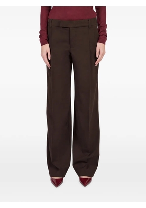 Federica Tosi wide-leg pressed-pleat trousers - Brown