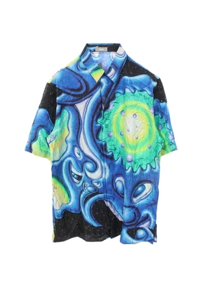 Christian Dior Pre-Owned x Kenny Scharf 2010s Oblique shirt - Blue