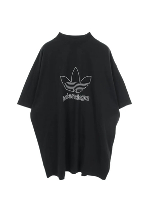Balenciaga Pre-Owned 2010s Trefoil-print oversized T-shirt - Black