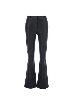 Arma leather flared trousers - Black