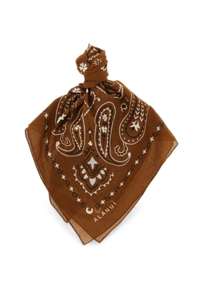 Alanui paisley-print square scarf - Brown