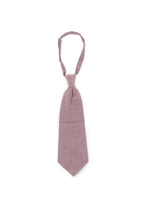 Corneliani checked silk ascot tie - Purple
