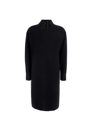 Fabiana Filippi mini bead-embellished high-neck dress - Black