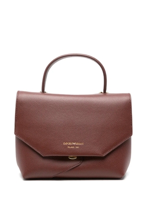 Emporio Armani leather tote bag - Brown
