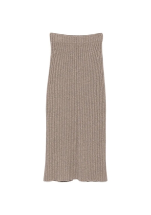 BOMPARD ribbed cashmere maxi skirt - Neutrals