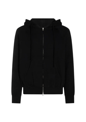 Thom Krom zip-up drawstring hoodie - Black