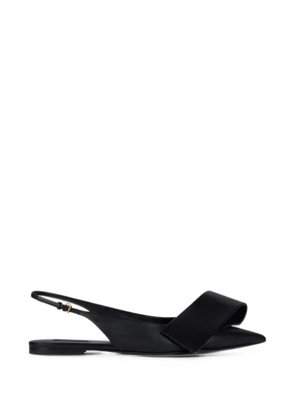 Givenchy twisted-ribbon flat slingbacks in leather - Black