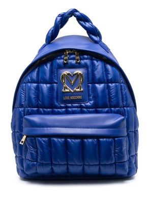 Love Moschino quilted braided-handle backpack - Blue