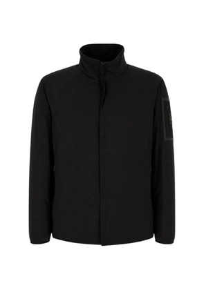 HUGO logo-patch high-neck jacket - Black