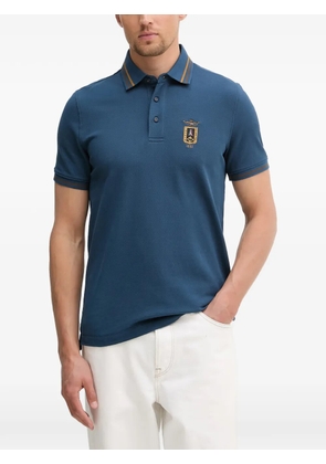 Aeronautica Militare embroidered-logo piqué polo shirt - Blue