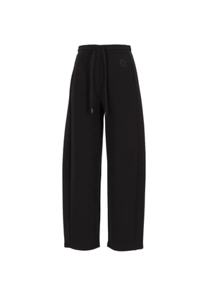 Weekend Max Mara logo-embroidered drawstring track pants - Black